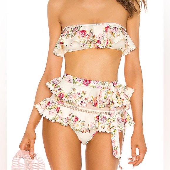 Zimmermann Other - NWT Zimmermann Honour Floral Scallop Bikini
